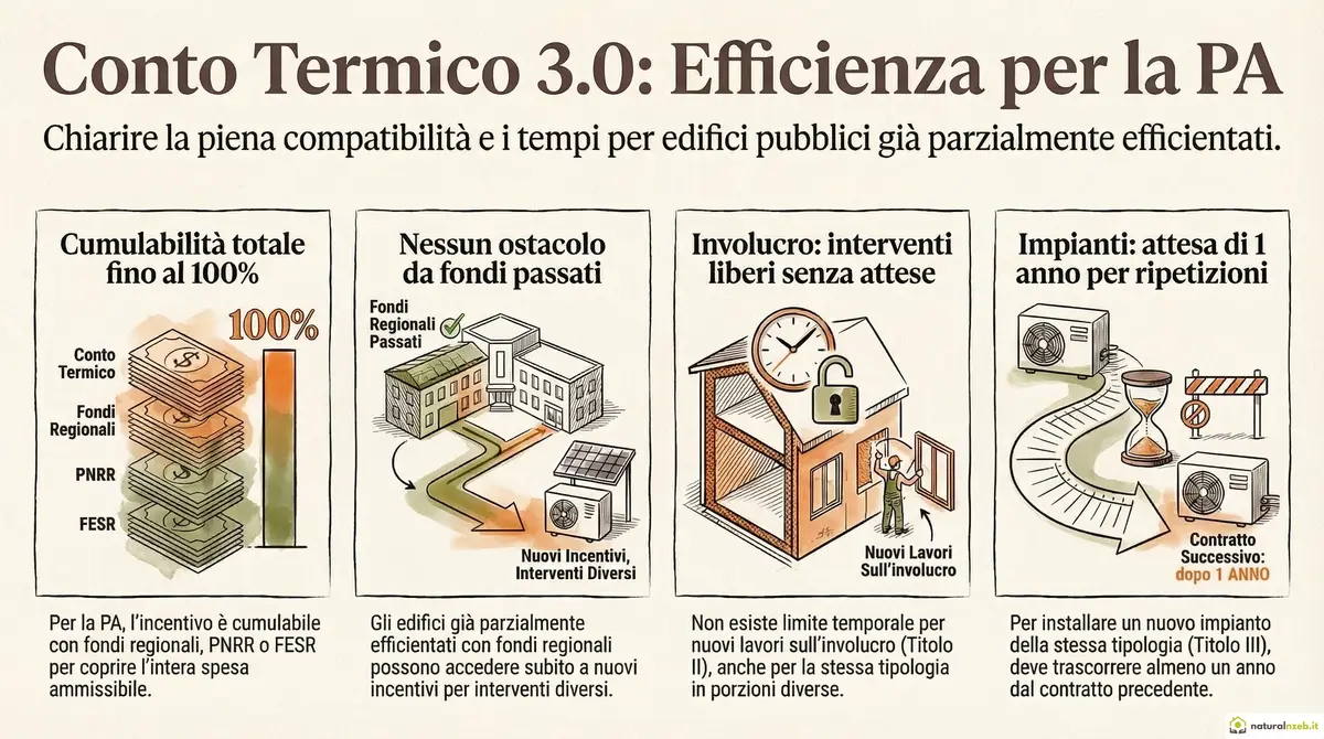 Cumulo conto termico 3.0 su edifici già riqualificati parzialmente
