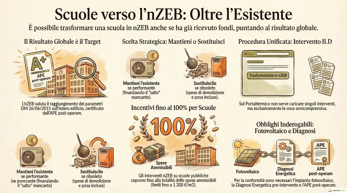 Conto termico 3.0 su scuola con cappotto e pompa di calore esistente