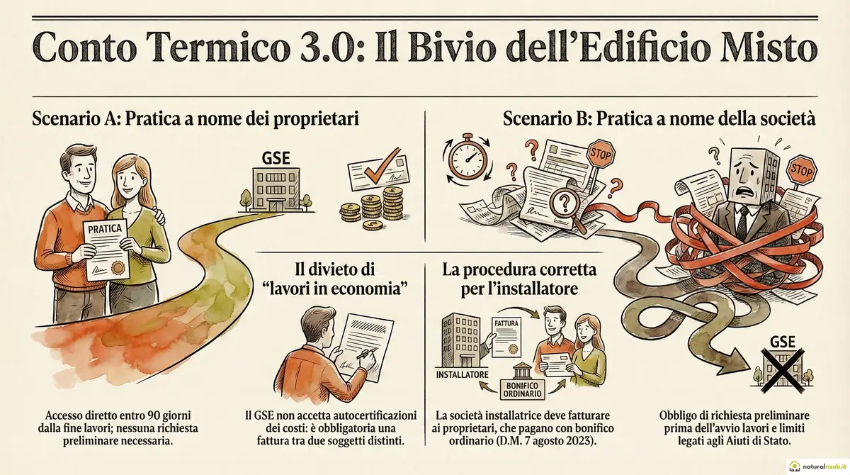 Edificio misto privato azienda chi presenta pratica conto termico 3.0