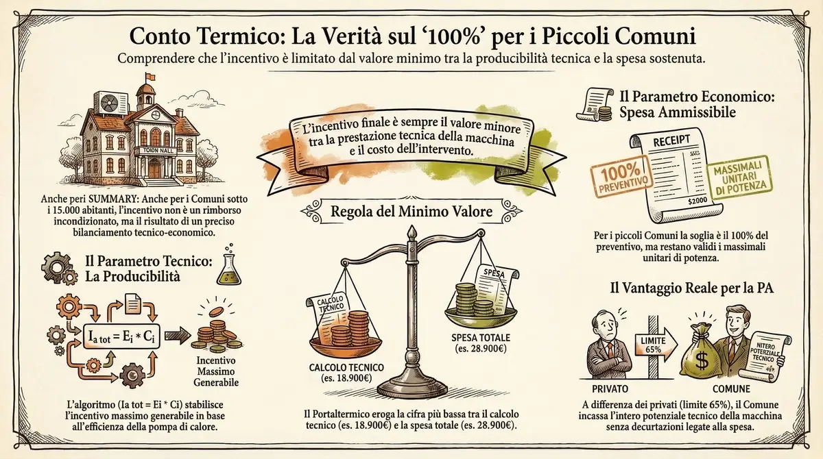 Calcolo incentivo conto termico 3.0 piccoli comuni