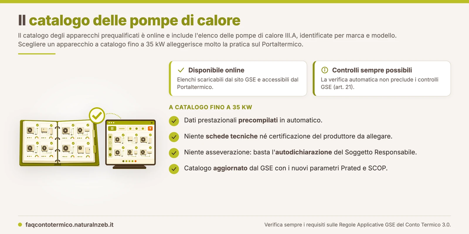 Conto Termico 3.0: il catalogo degli apparecchi prequalificati è online, gli apparecchi a catalogo fino a 35 kW hanno procedura semplificata sul Portaltermico