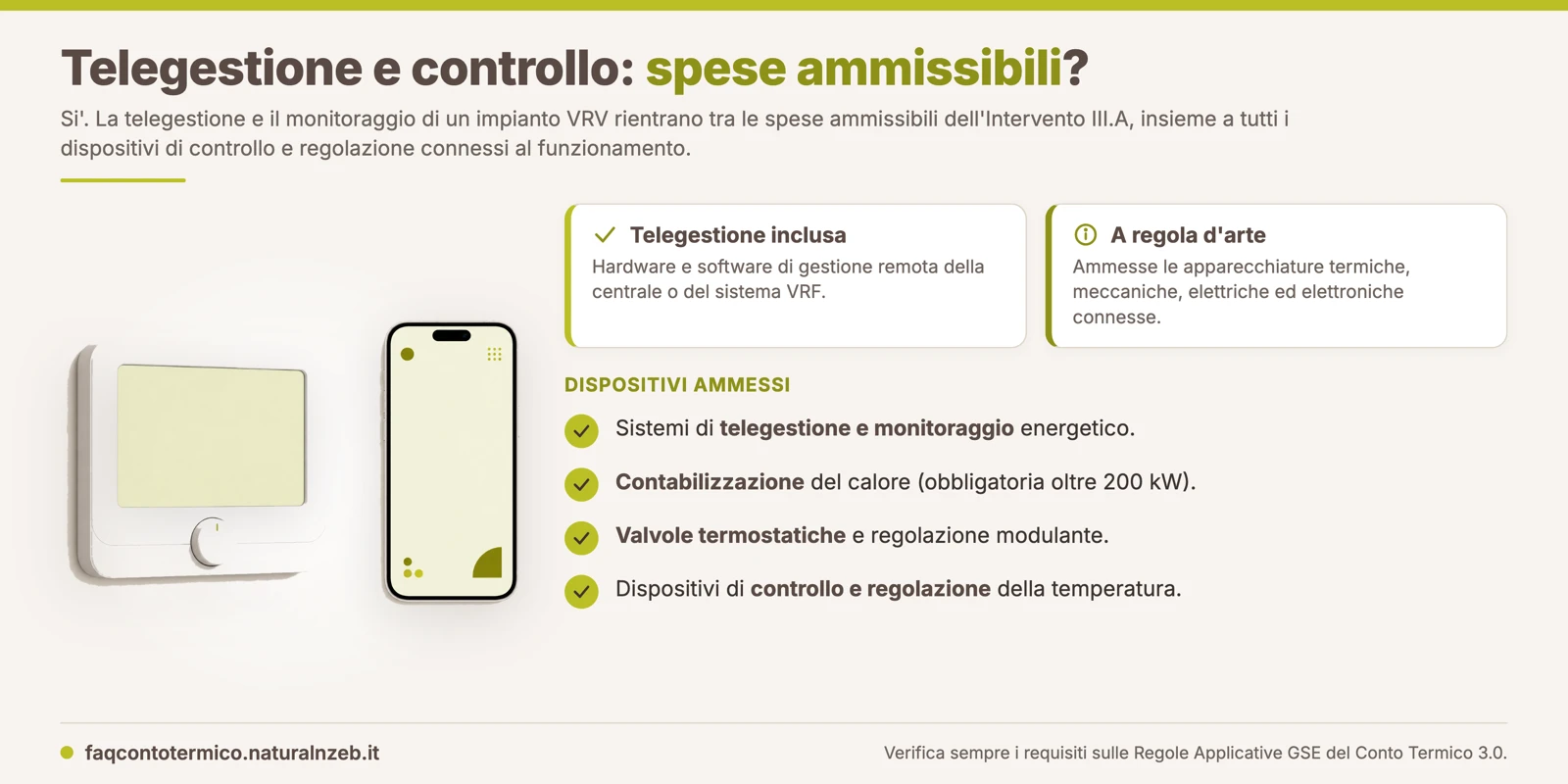 Conto Termico 3.0: telegestione, contabilizzazione e dispositivi di controllo tra le spese ammissibili dell intervento III.A per le pompe di calore